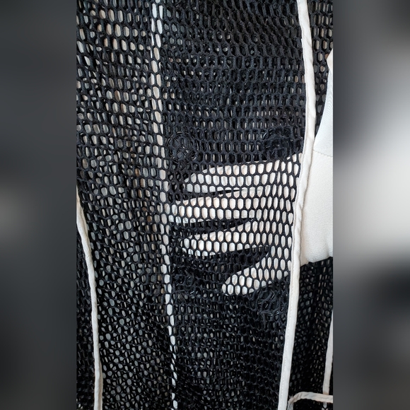 SEEK THE LABEL MESH NET MIDI DOUBLE BRESTED BLAZER IN BLACK - Picture 5 of 12